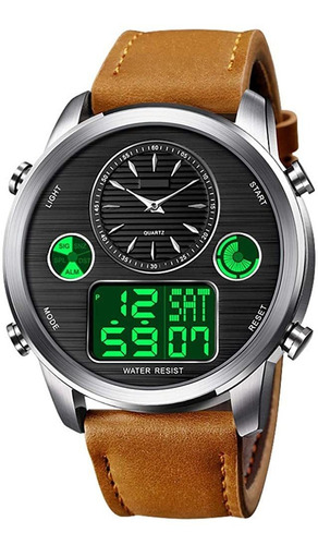 Reloj Hombre Vigoroso M005.kb Cuarzo Pulso Brown Just Watche