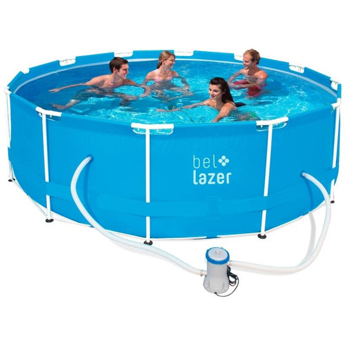 Piscina Armação 10.000 Litros C/ Bomba, Lona, Capa Belfix