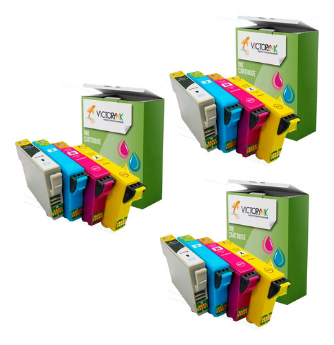 Kit 12 Cartucho De Tinta Genérico Para Epson 297-296 Xp 231