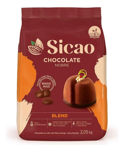 Gotas de chocolate blend gold 2,05kg sicao atacado