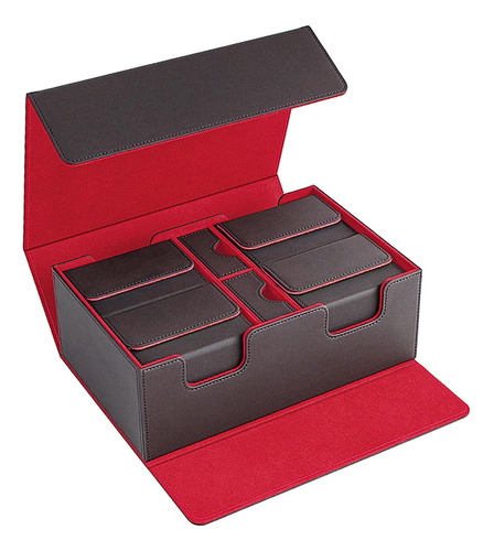 Caja De Baraja Premium, Caja De Rojo Con 4 Cajas Interiores