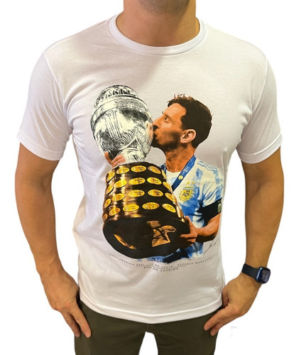 Remera Mangas Cortas ¨messi¨ . Algodon