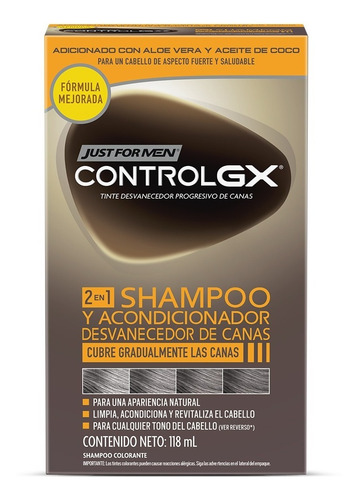Just For Men Control Gx 2 En 1 Shampoo Y Acondicionador
