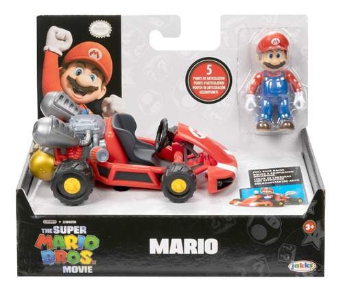 Super Mario Fiura Articulada Mario 2.5 Pulgadas La Pelicula