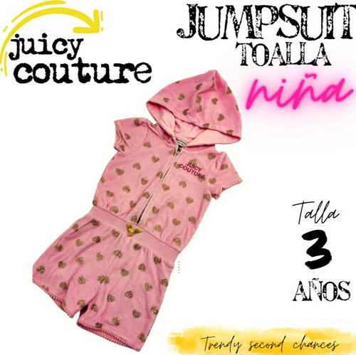 Jumpsuit Niña Juicy Cuture Rosa Toalla La Segunda Bazar