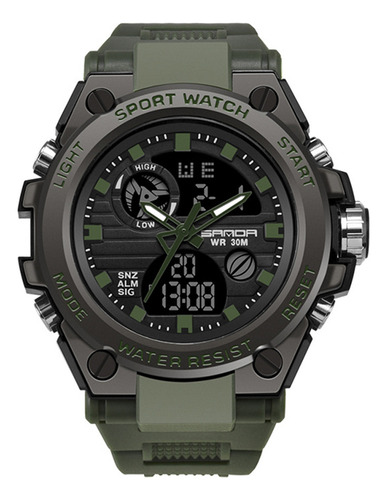 Relógio Masculino 739 Sports Dual Display - Army Green