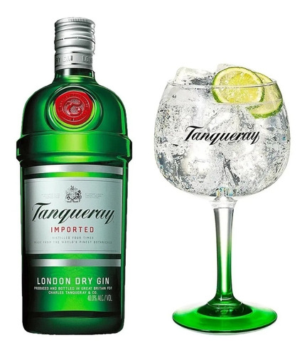 Gin Tanqueray Kit Gin Tanqueray Londo Dry Com Taça De Vidro Dry 750 mL gin em london dry