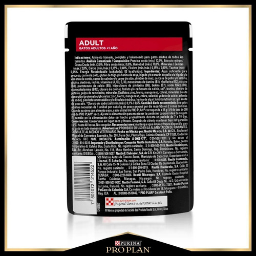 Sobre Purina Pro Plan Pollo En Salsa 85g Alimento