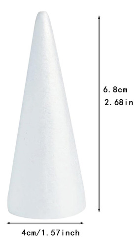 10 Conos De Espuma Para Manualidades, 6,8 Cm X 4 Cm