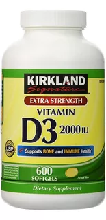 Vitamina D-3 600 Capsulas 2000 Ui Kirkland