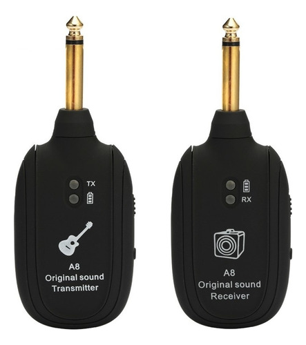 A8 Uhf Receptor De Transmisor De Guitarra Inalmbrico Set