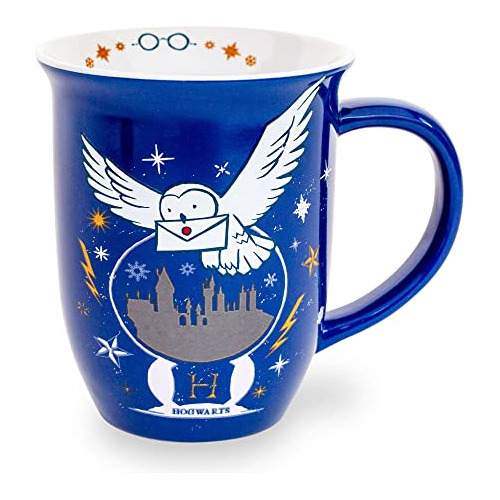 Taza Ancha De Cerámica De Harry Potter Hogwarts Navida...