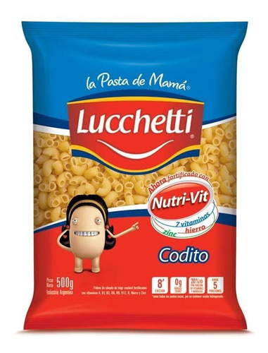 Pack X 15 Unid Fideos  Codito 500 Gr Lucchetti