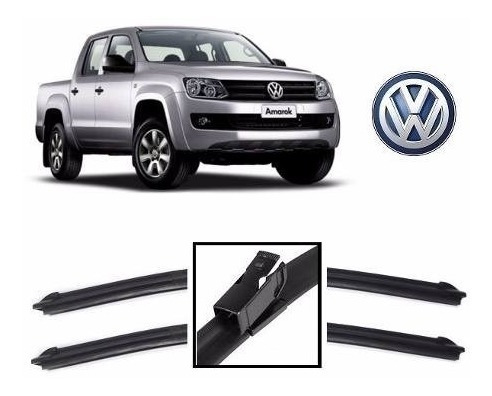 Par Palhetas Limpador Parabrisa Dianteiro Vw Amarok 2013...