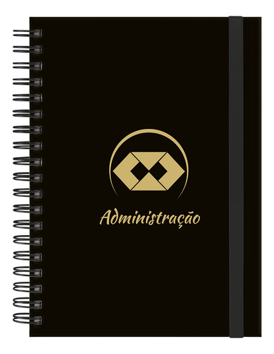 Caderno Colegial Plus Profissões Preto E Gold 10 Mat