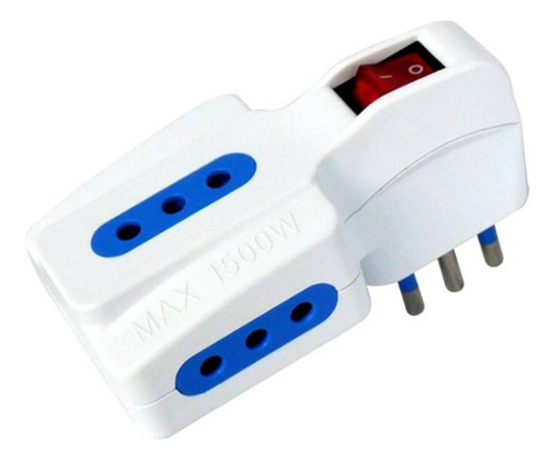 Adaptador Con Switch 3 Tomas 10 Amp / 250 V