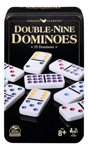 Cardinal Classics Juego De Dominó Nueve Doble En Lata...
