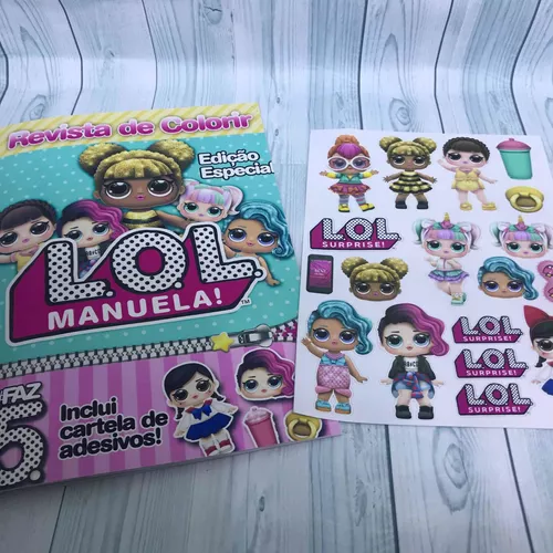 L.o.l. surprise - colorindo com adesivos especial