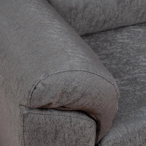 Sofá Ivannia 3 Cuerpos Lino Sidelli Gris / Muebles América