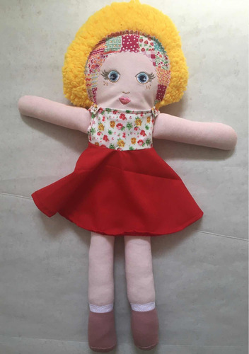 Romántica Muñeca De Apego Artesanal - 50 Cm Rositas Rococó