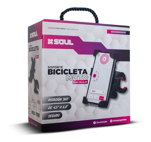Imagen 3 de 3 de Soporte Bicicleta Moto Para Celular Soul