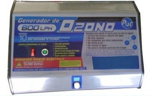 Generador De Ozono Tipo Industrial 600lph Purificador Agua