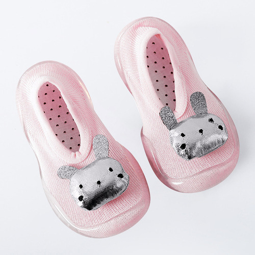 / Calcetines De Goma Con Suela Blanda De Conejo Para Niñas