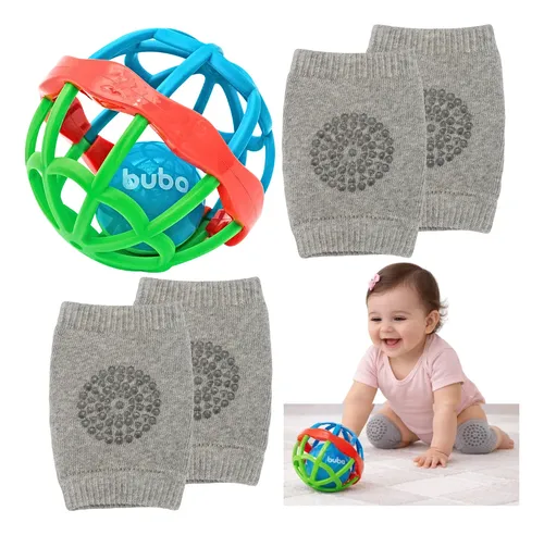 Kit Protetor De Joelho Bebê + Bola Educativa Baby Ball | MercadoLivre
