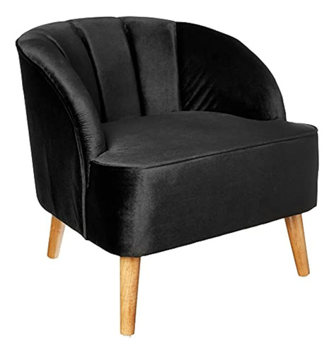 Christopher Knight Home Amaia Modern Velvet Club Chair, Negr