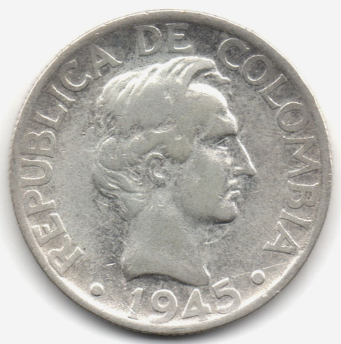 20 Centavos 1945 Sin B Ley 0,500