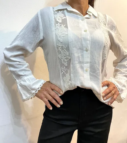 Camisa boho blanca hotsell