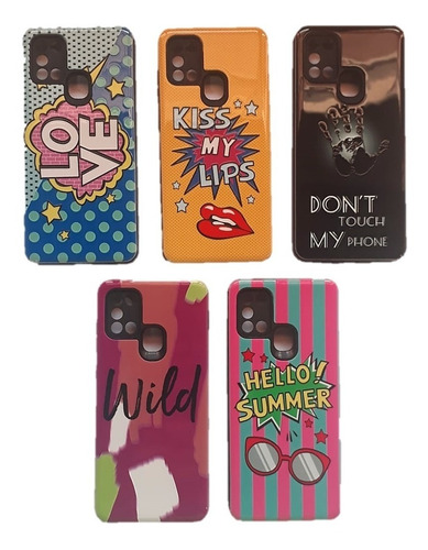 Funda Para Samsung A21s Cubre Camara Diseños + Vidrio 