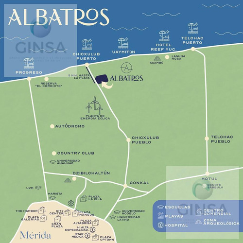 Imagen 20 de 20 de Residencial Albatros || Excelente Privada Residencial De Lotes De Terreno En Venta, Ubicada Al Norte De Merida, Cercana A Chicxulub Puerto
