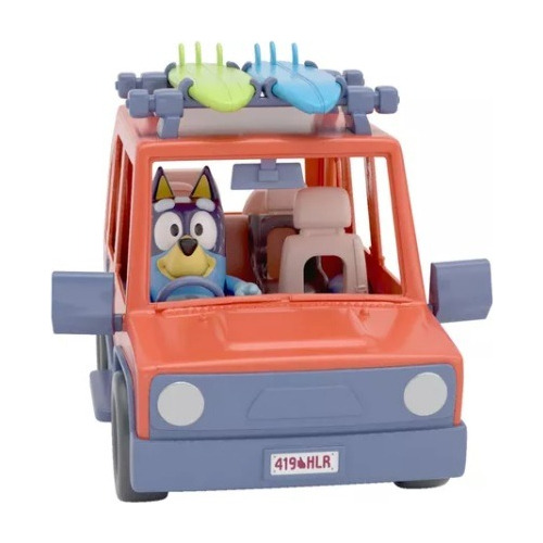 Imagen 6 de 8 de Bluey Auto Familiar Heeler 4 Wd Con Personaje Color Naranja