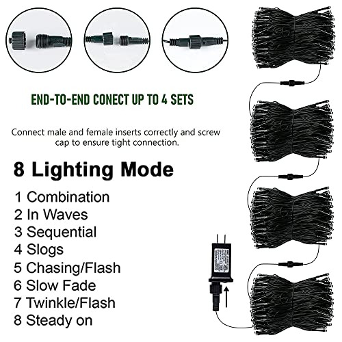 Luces De Halloween Moradas, 200 Led, 66 Pies, Luces De ...