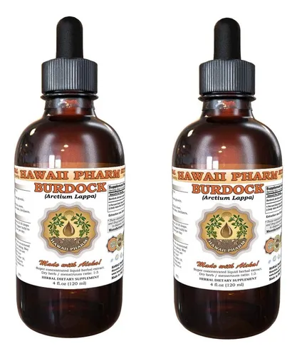 Hawaii Pharm Llc Tintura De Bardana (arctium Lappa), Extracto Líquido De Frutas Secas, Bardana, Suplemento De Hierbas 2