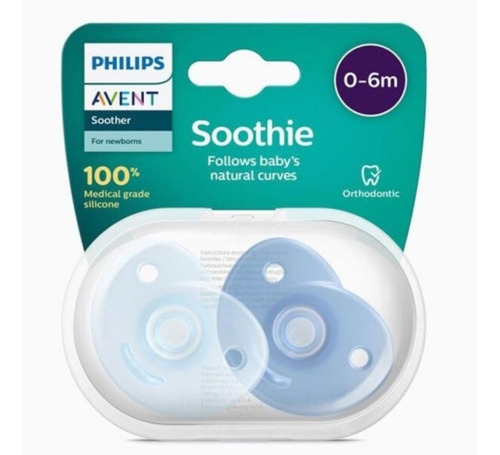 Chupete Philips Avent Soothie 0-6m X2 Silicona De 1 Pieza