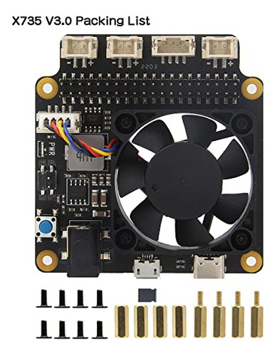Geekworm Raspberry Pi 4b/3b+/3b X735 V3.0 Dc 6 V-30 V De Anc