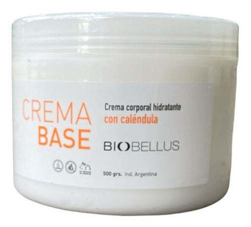  Crema Base Para Masajes Biobellus Corporal Piel X 500grs Fragancia No Tipo de envase Pote Tipos de piel Todas