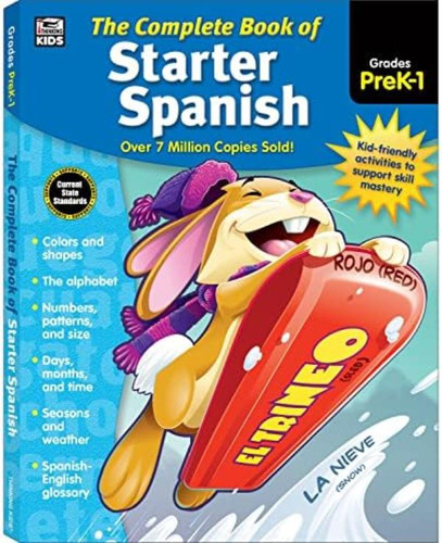 Libro: Complete Book Of Starter Spanish Workbook For Kids, 1