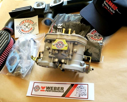 Imagem 3 de 6 de Kit Weber 40 Niquelada Alcool Turbo C10 6 Cil Motor 261