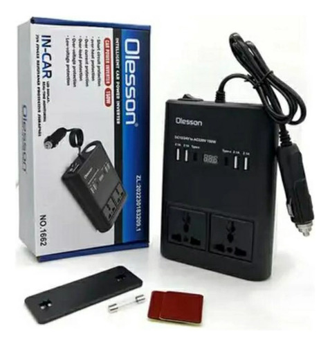 Inversor De Voltaje De12-220volt, 150watt. 4 Usb + 2 Type C 