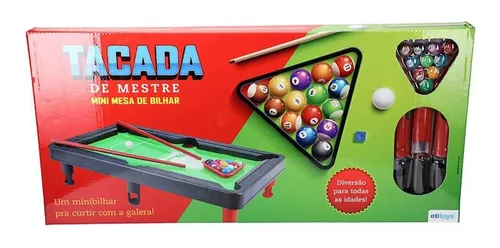 Brinquedo Infantil Mesa De Bilhar Pequena Jogo Sinuca Completo em