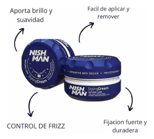 Cera De Cabello Nishman Styling Cream Flexible Control 150ml