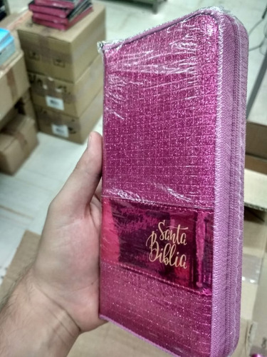 Biblia Ultra Fina Tipo Agenda Rvr1960 Cierre Fucsia Diamante