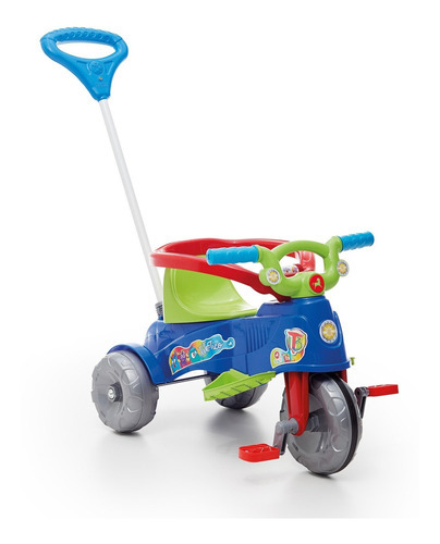 Triciclo Infantil Empurrador Carrinho Tatetico - Tateti Azul