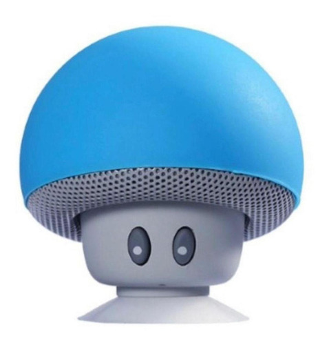 Mini Alto-falante Portátil Bluetooth Cogumelo Fofo - Azul