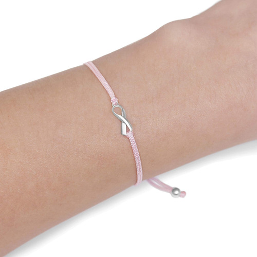 Pulsera Rosa De Concientización Sobre El Cáncer De Mama Para