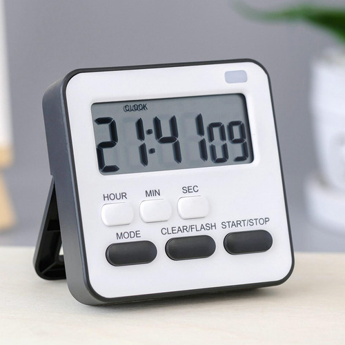 Temporizador De Cozinha Digital Despertador Para Preto