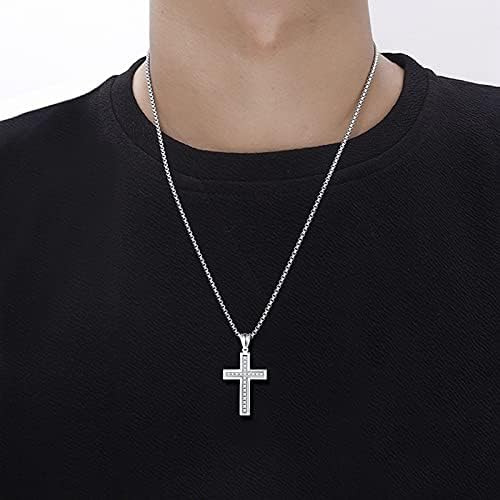 Deerllia Collar De Cruz Para Hombre, Colgante De Crucifijo